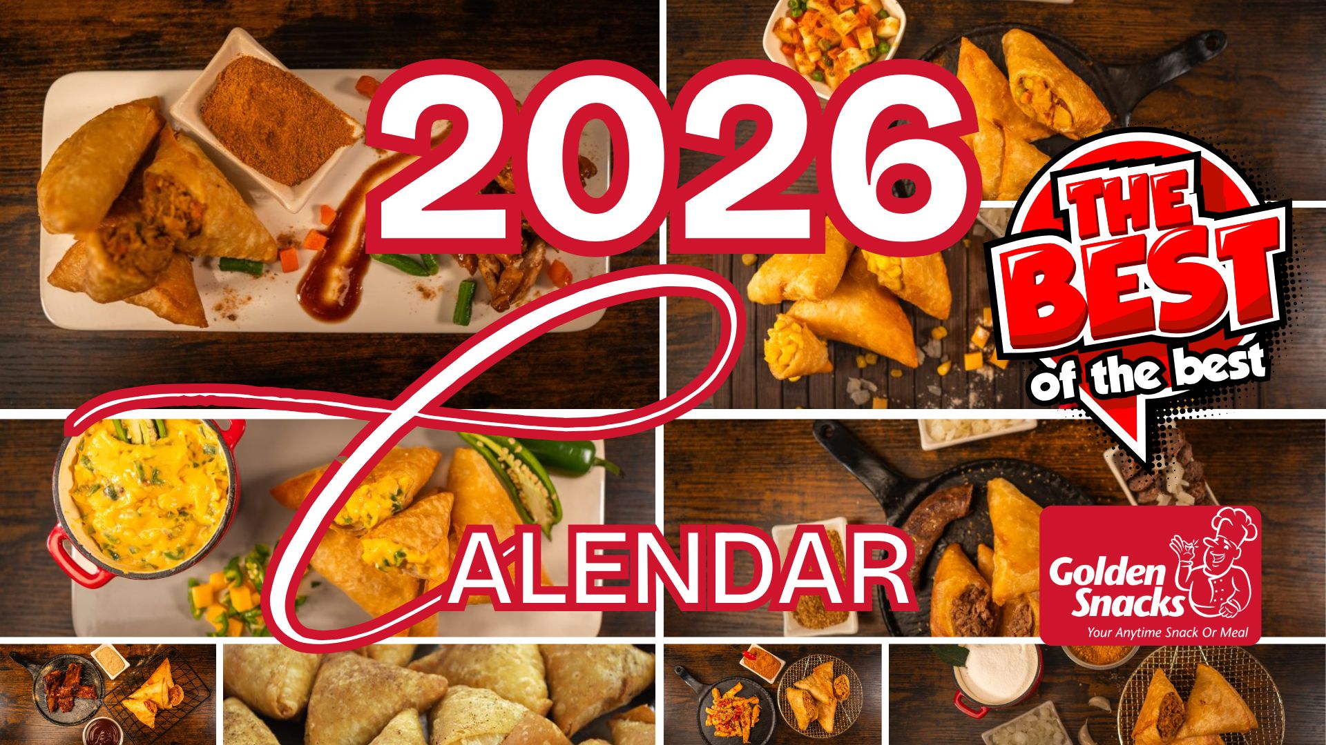 Golden Snacks 2026 Calendar