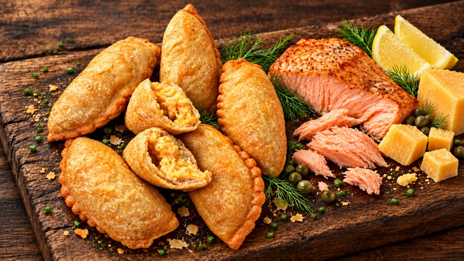 Salmon and Cheese Golden Bites
